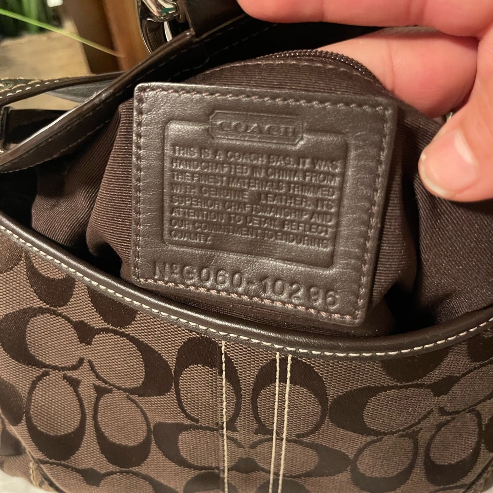 Coach Chocolate brown Signature Shoulder Bag - Picture 11 of 11